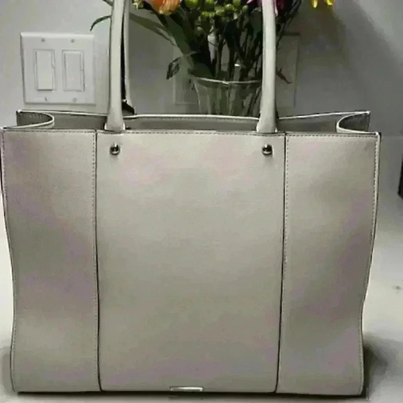 NWOT!  Rebecca Minkoff Large Taupe MAB Tote - Saffiano Leather PRISTINE! - Picture 8 of 16